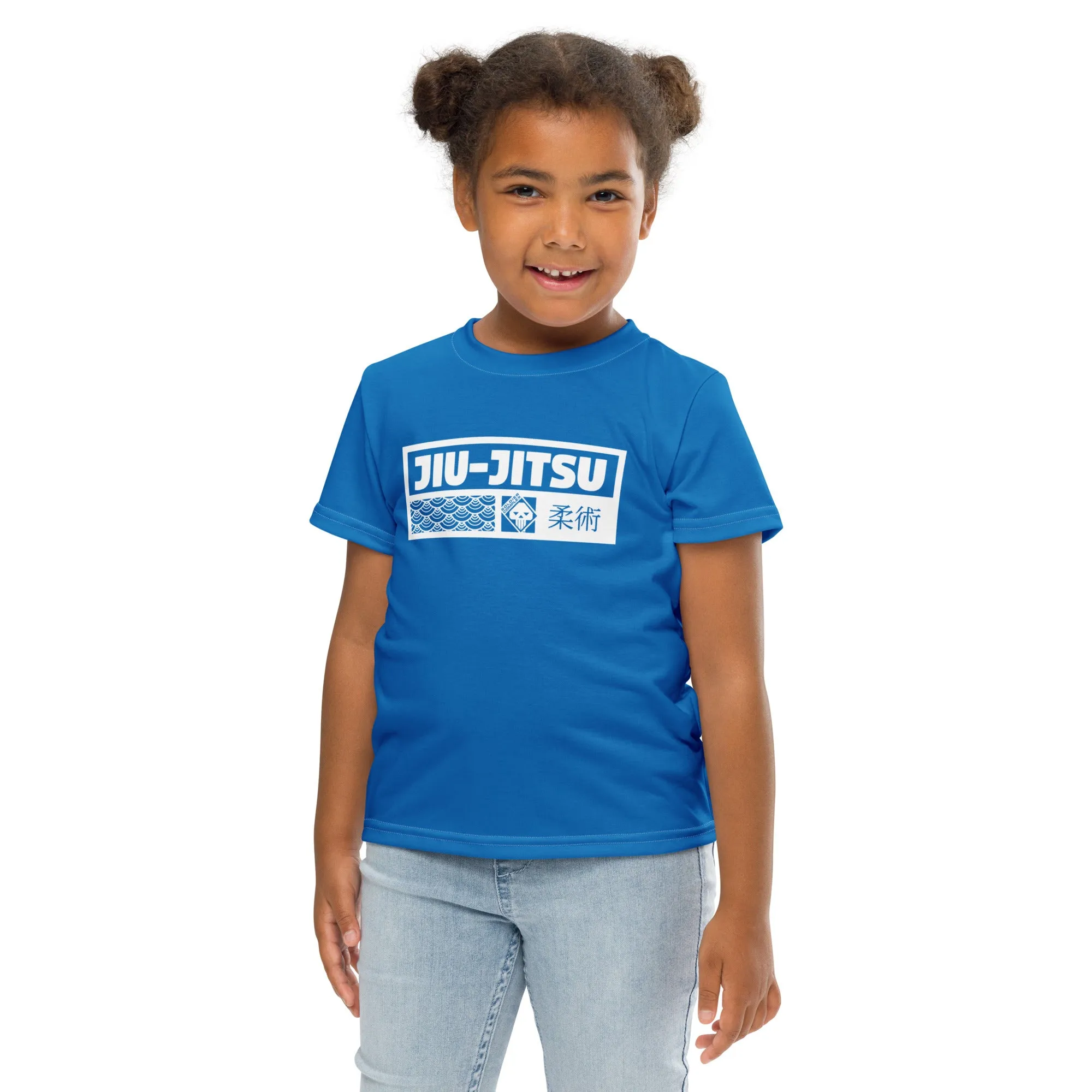 Everyday Active Gear: Girl's Short Sleeve Jiu-Jitsu Rash Guard - Azul