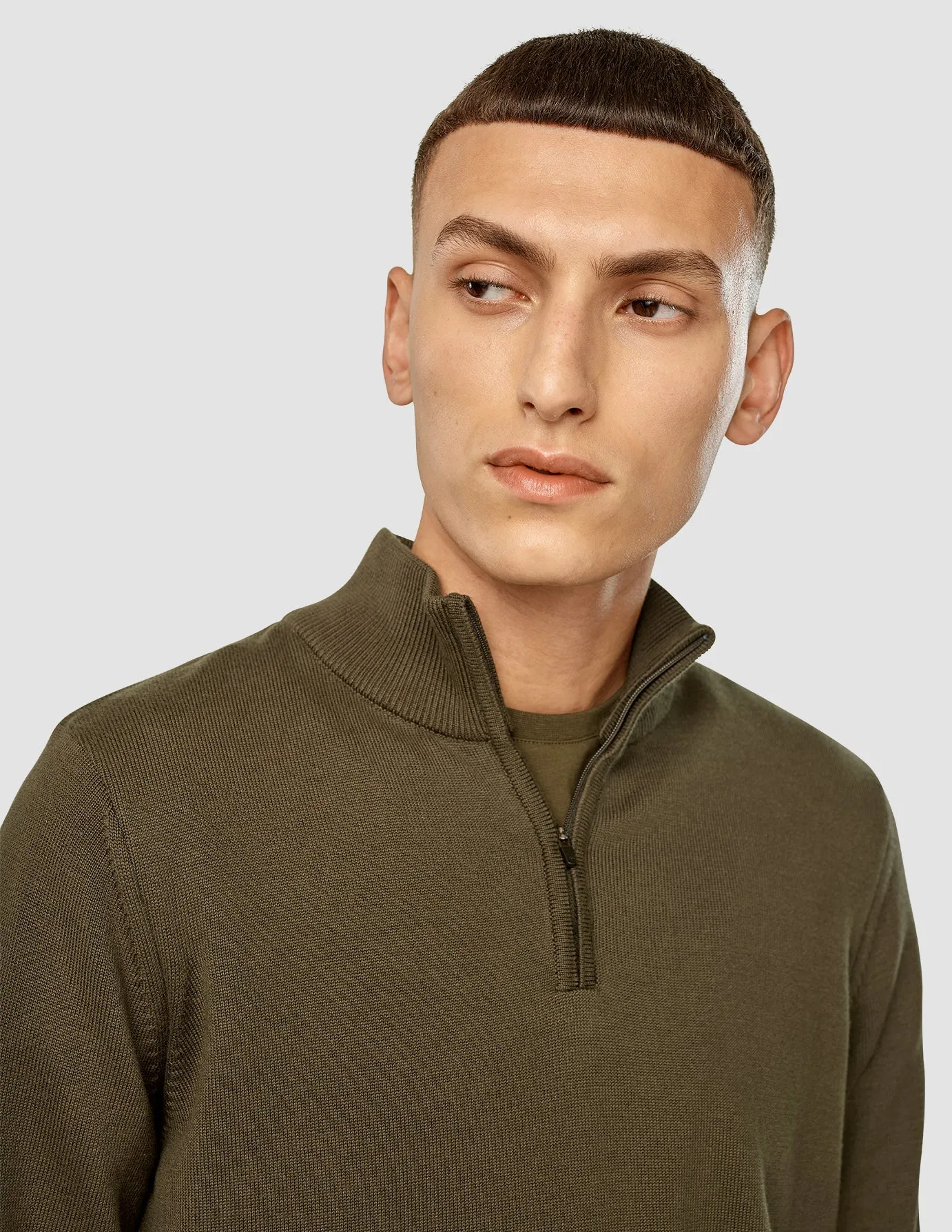 Everyday Knit Half-Zip Nightfall Green