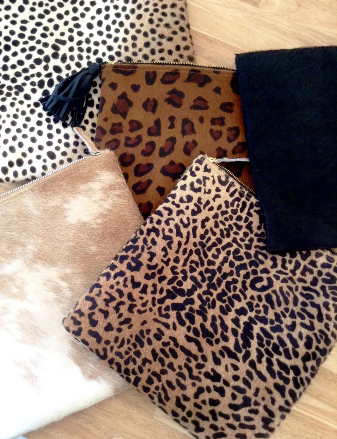 Exclusive Leopard Leather Clutch