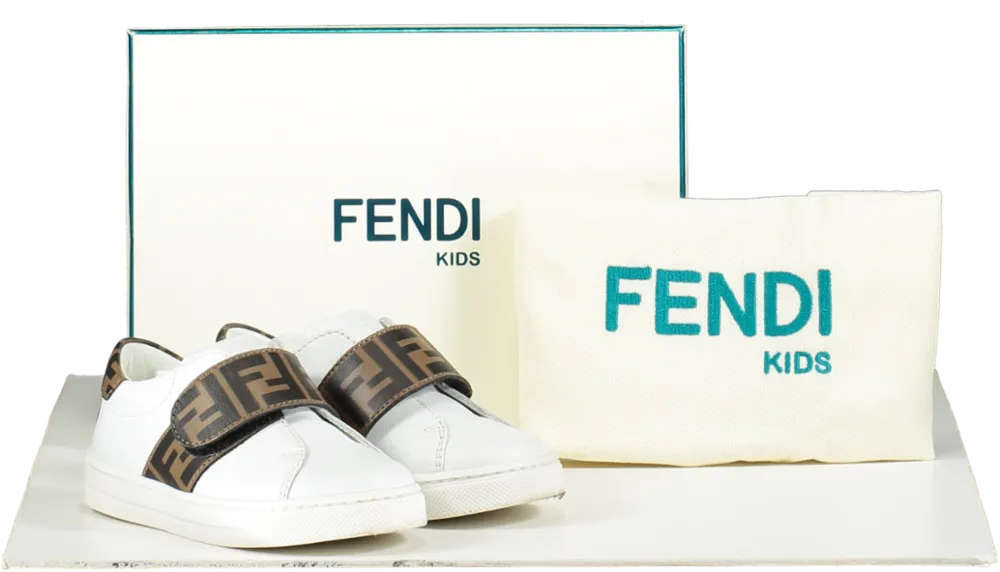 Fendi White Logo Trainers UK 5.5 EU 22 👼