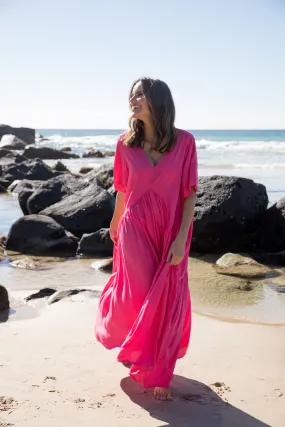 FINAL SALE Peak Maxi Dress in Magenta