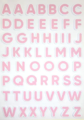 Foam Letters Sticker Pack - Pink