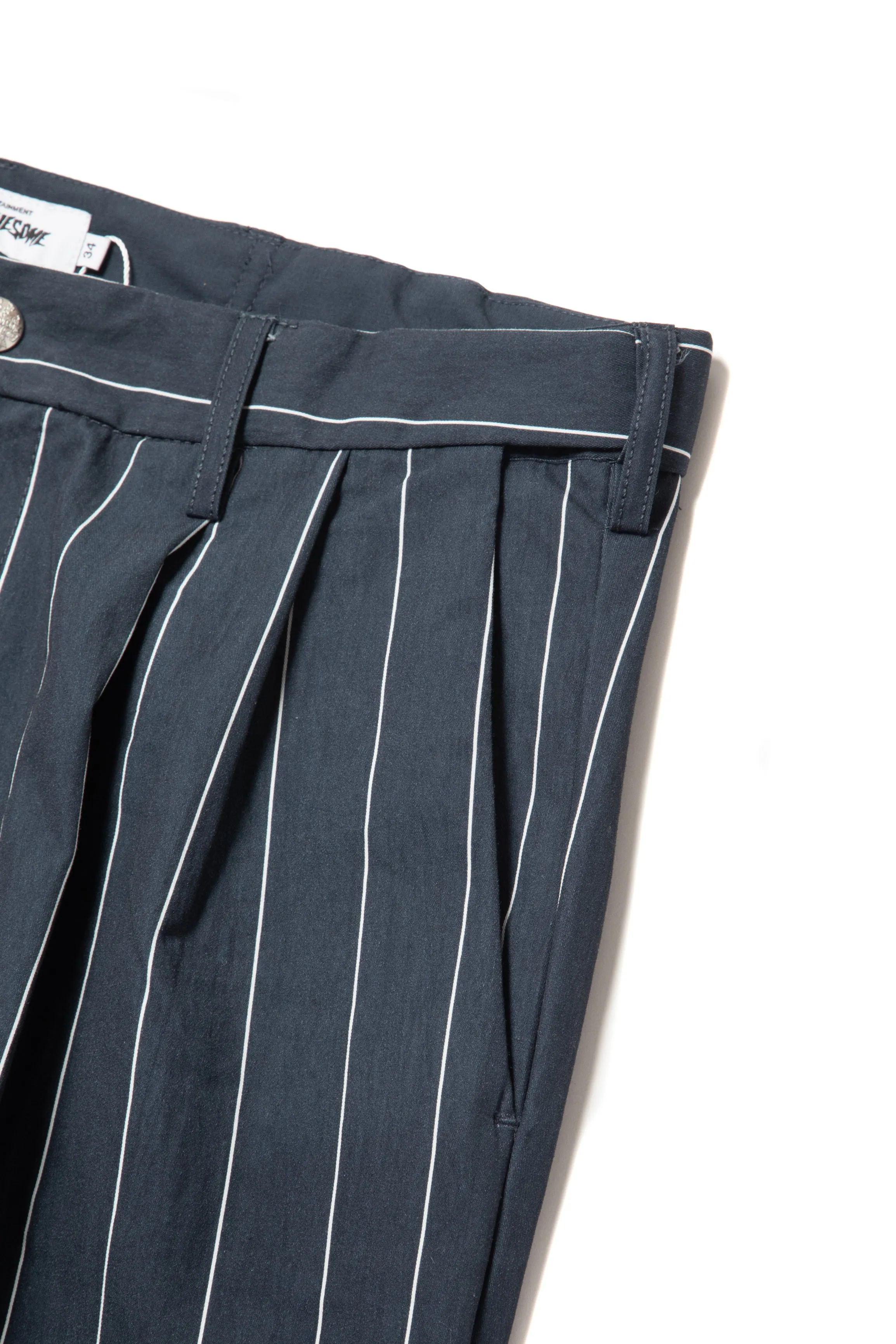 FUCKING AWESOME PLEATED CHINO PANTS NAVY PINSTRIPE