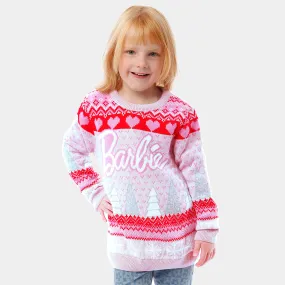 Girls Barbie Christmas Jumper