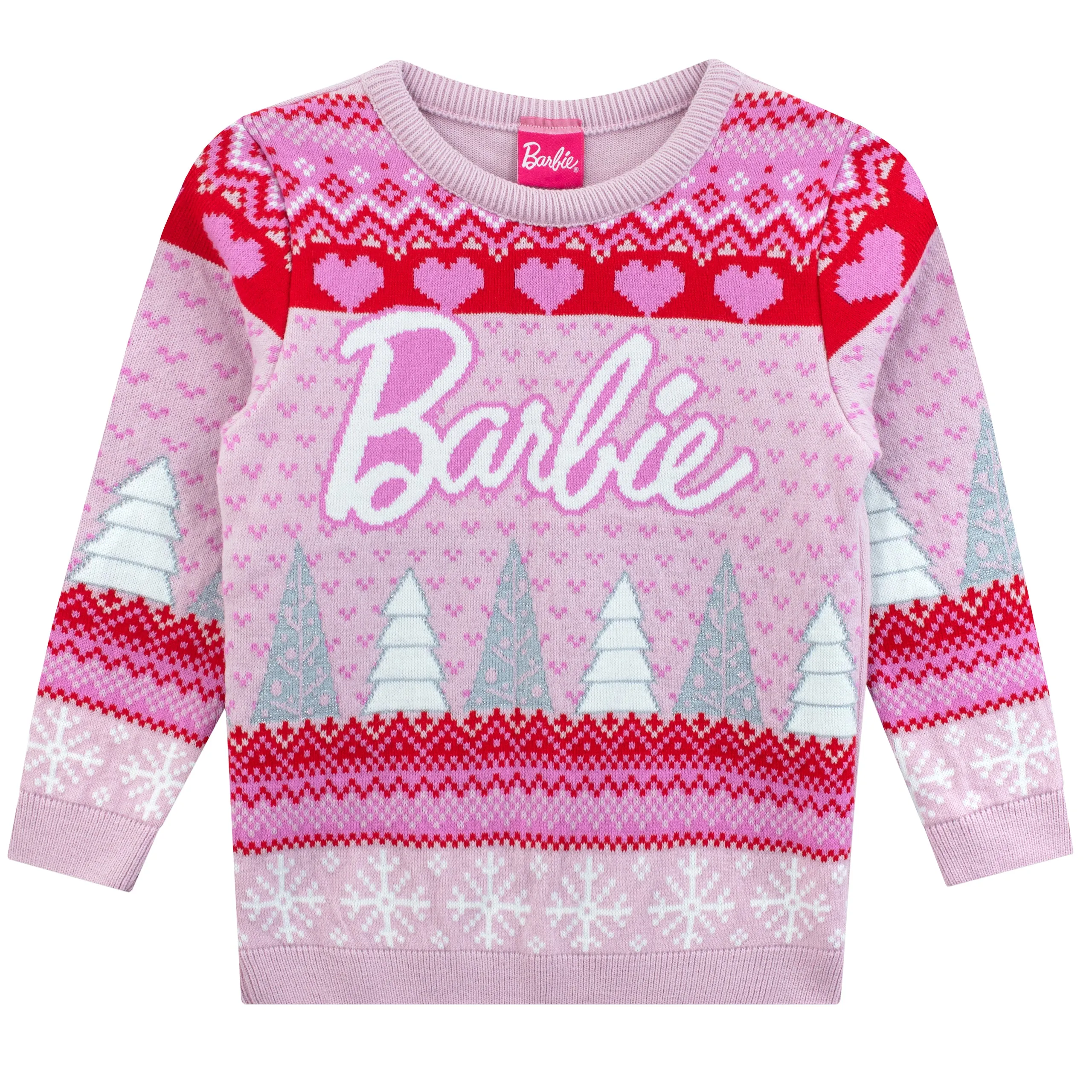 Girls Barbie Christmas Jumper