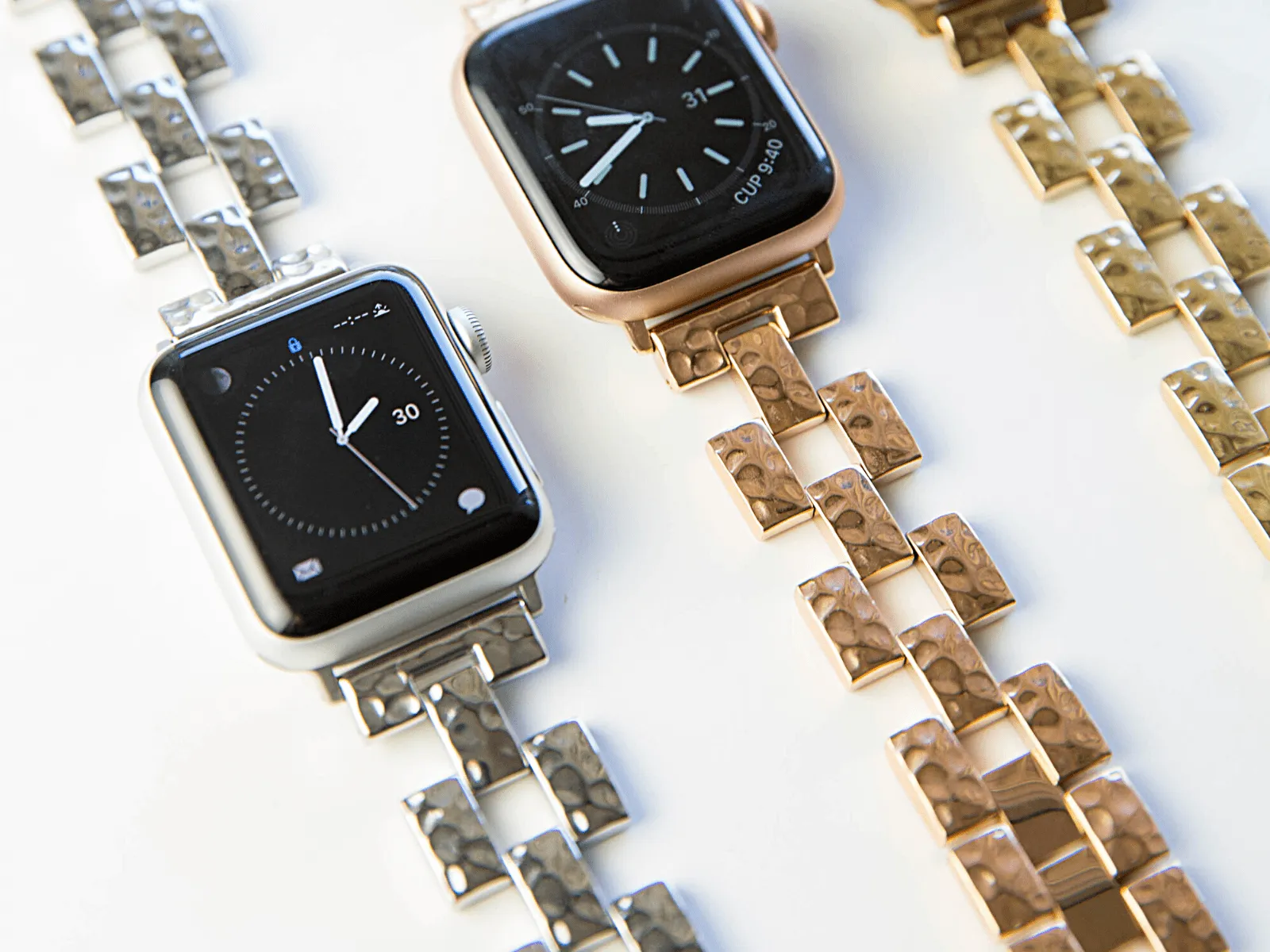 Goldenerre Hammered Link Band for the Apple Watch