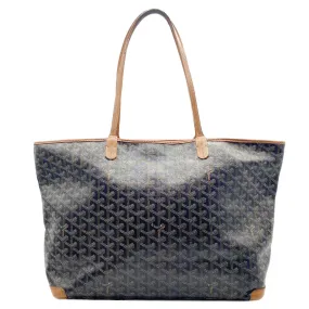 Goyard Goyardine Artois Mm Gold Black Coated Canvas Tote