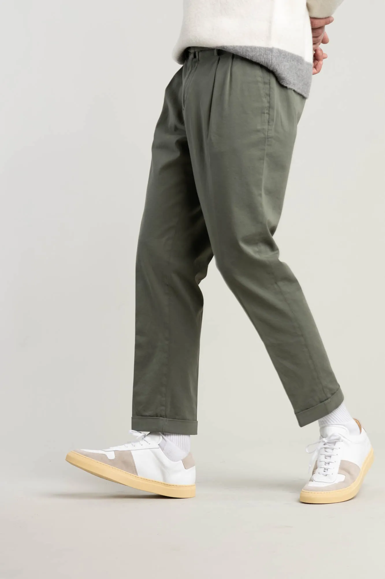 Green Double Pleated Pants