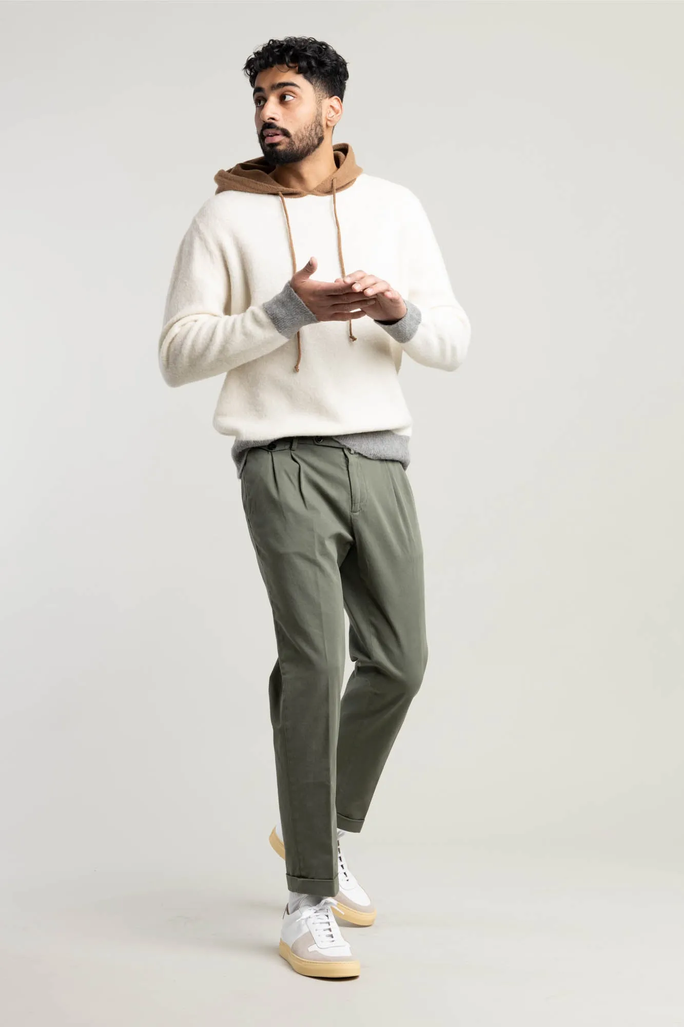 Green Double Pleated Pants