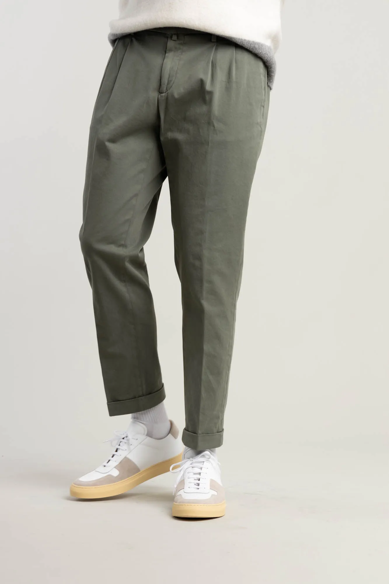 Green Double Pleated Pants