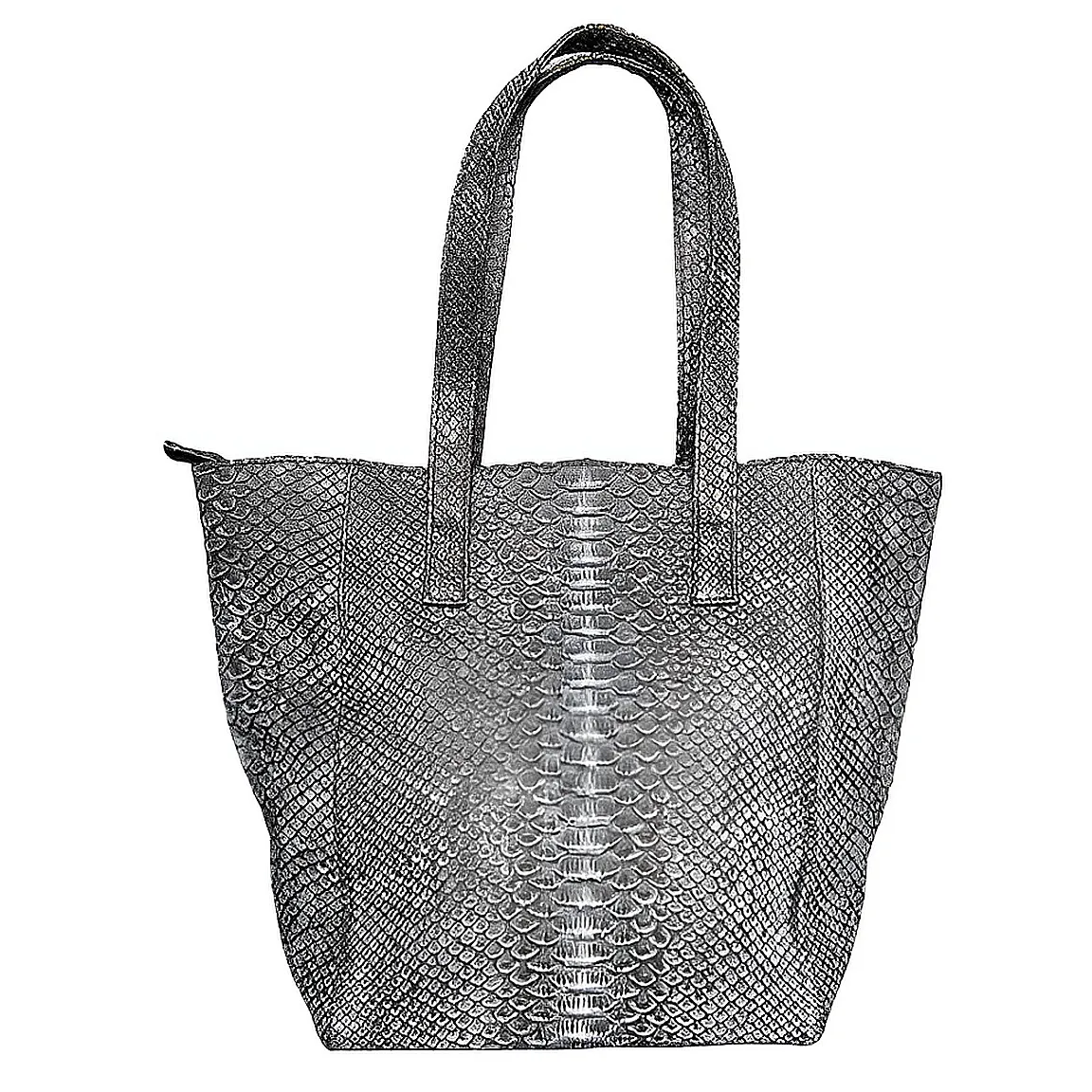 Grey Stonewashed Shopper Tote Bag