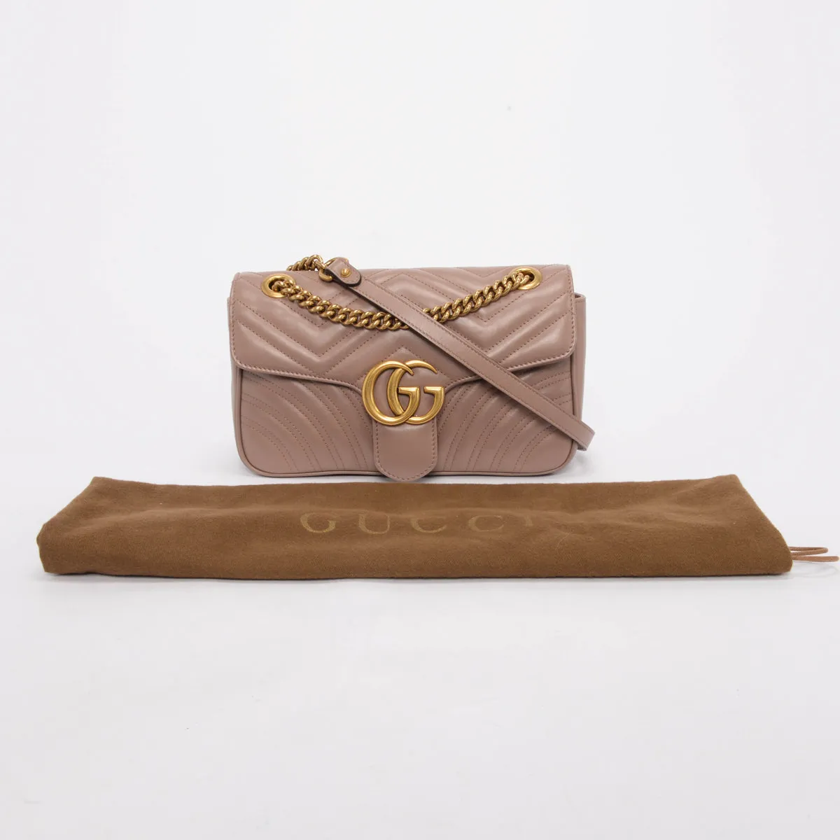 Gucci Dusty Pink Matelasse Small GG Marmont Bag