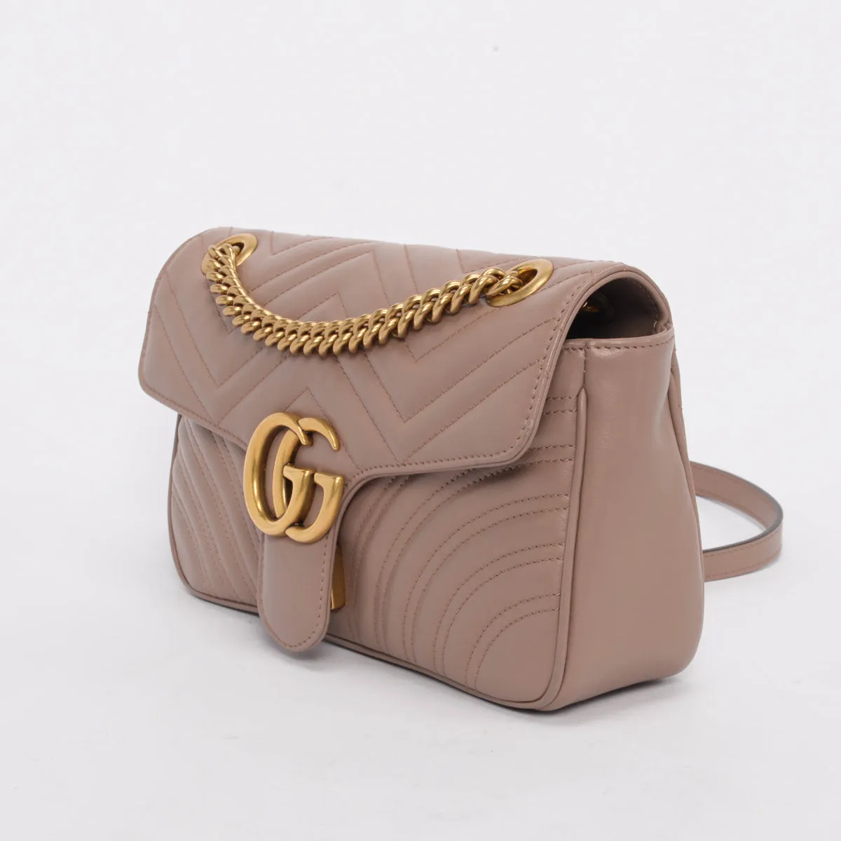 Gucci Dusty Pink Matelasse Small GG Marmont Bag