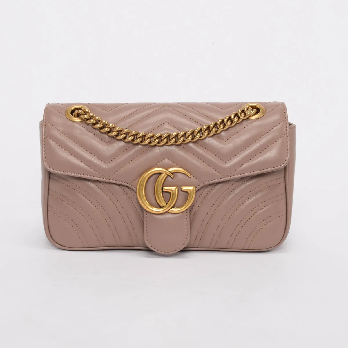 Gucci Dusty Pink Matelasse Small GG Marmont Bag