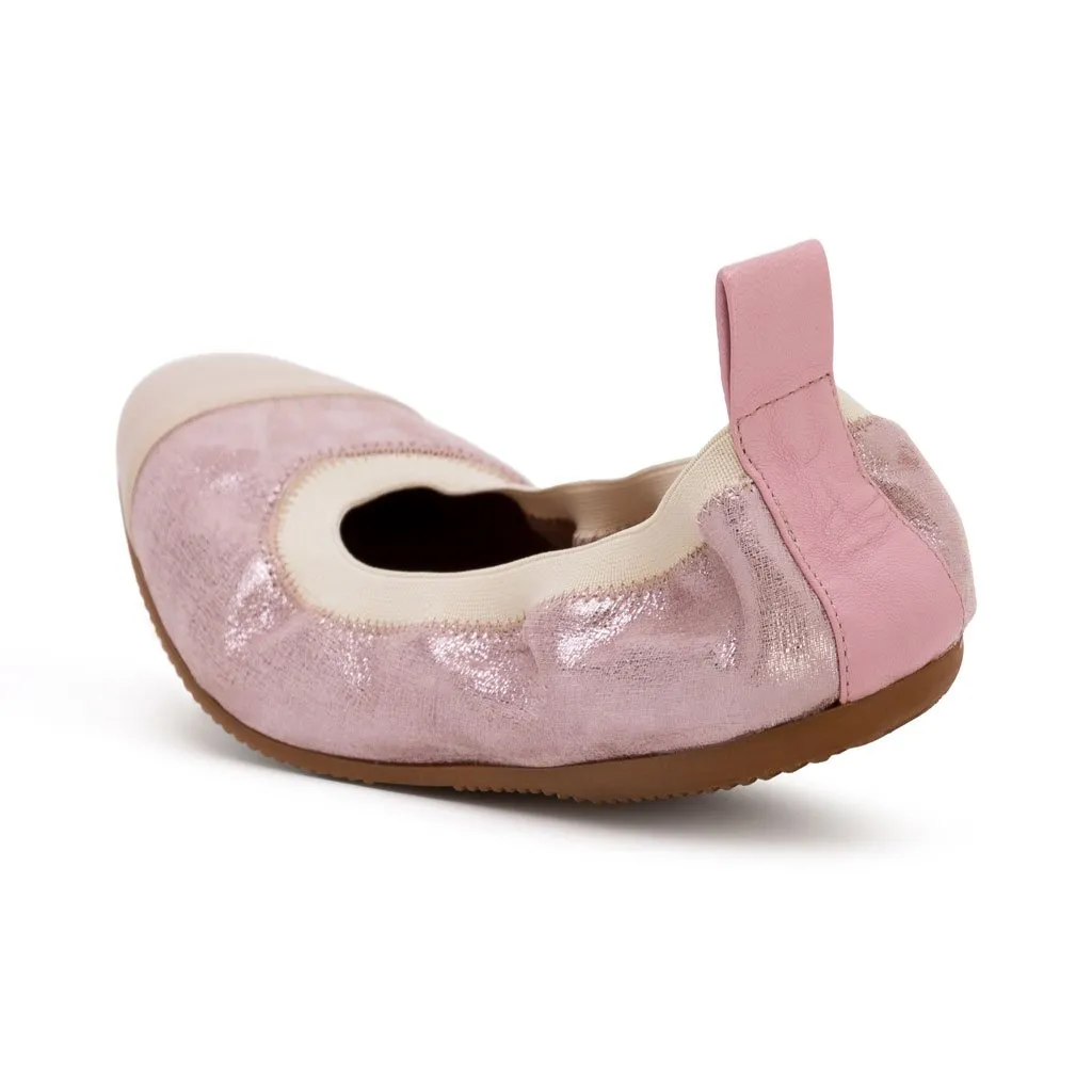 Guiola - Pink and Silver Ballet Flat