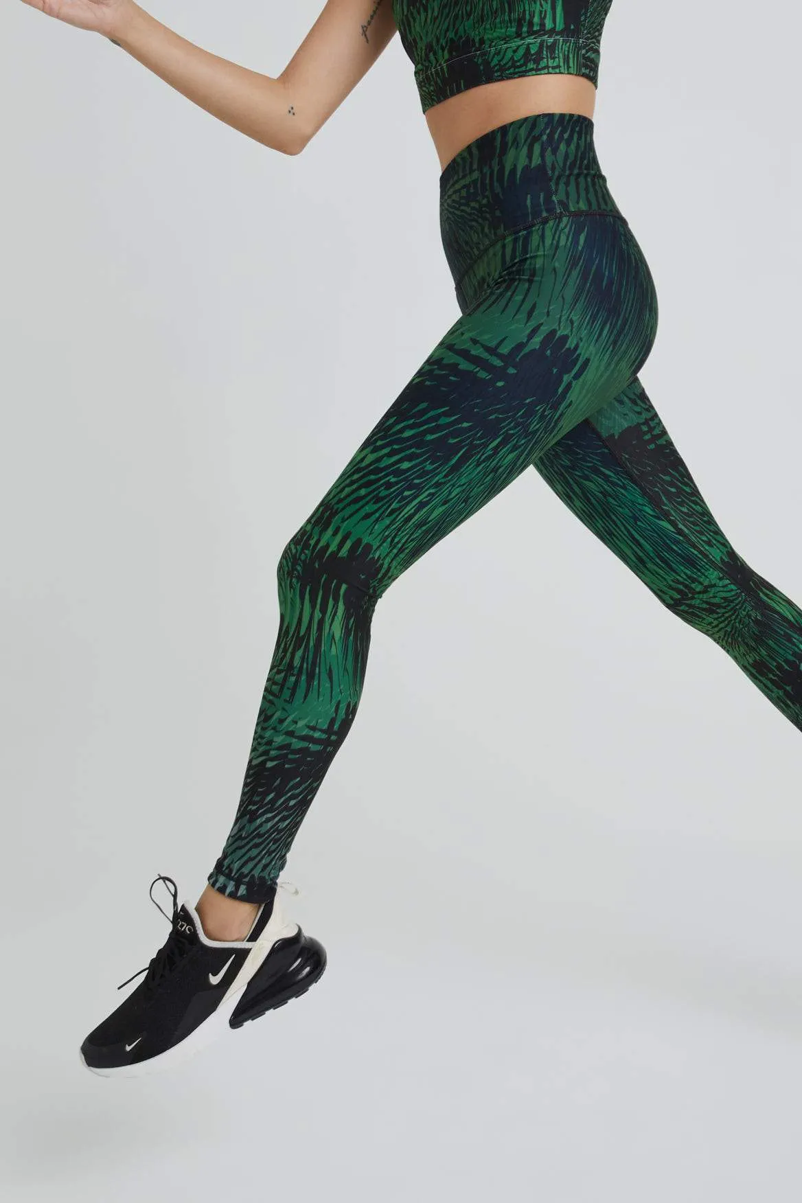 High Waist Leggings Tahiti Vibe Forest