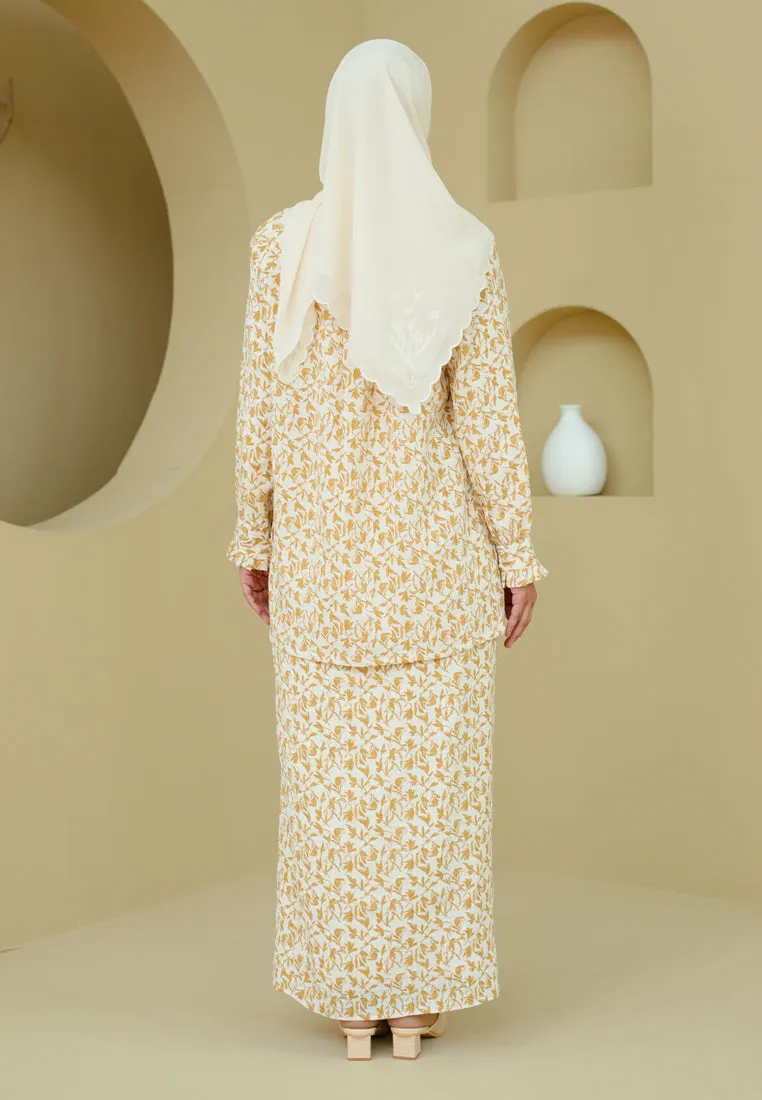 Indah Kurung (Yellowish Cream)