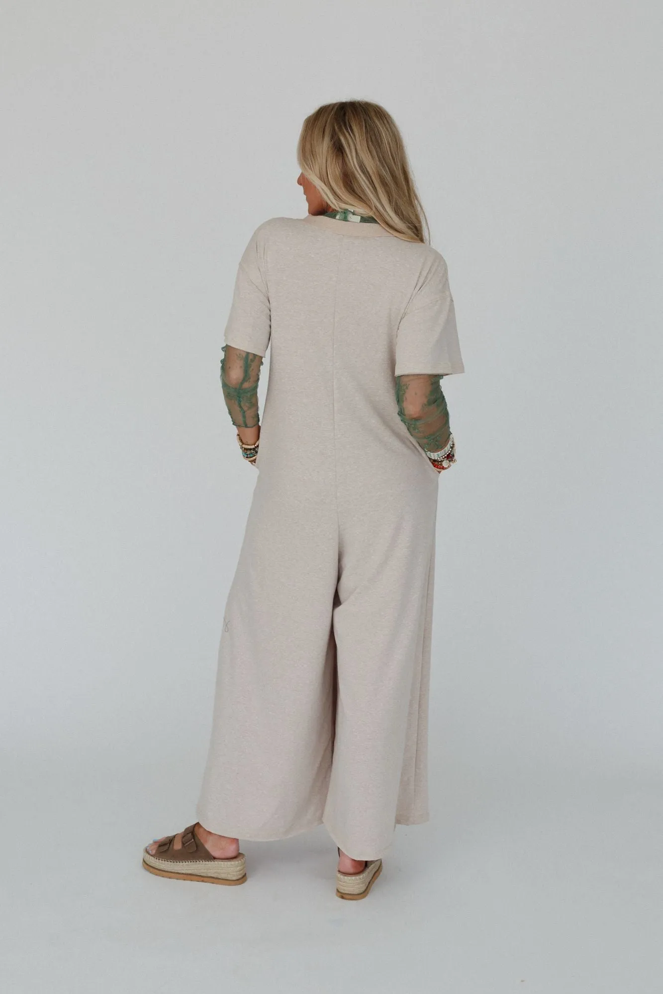 Jodi Short Sleeve Jumpsuit - Taupe