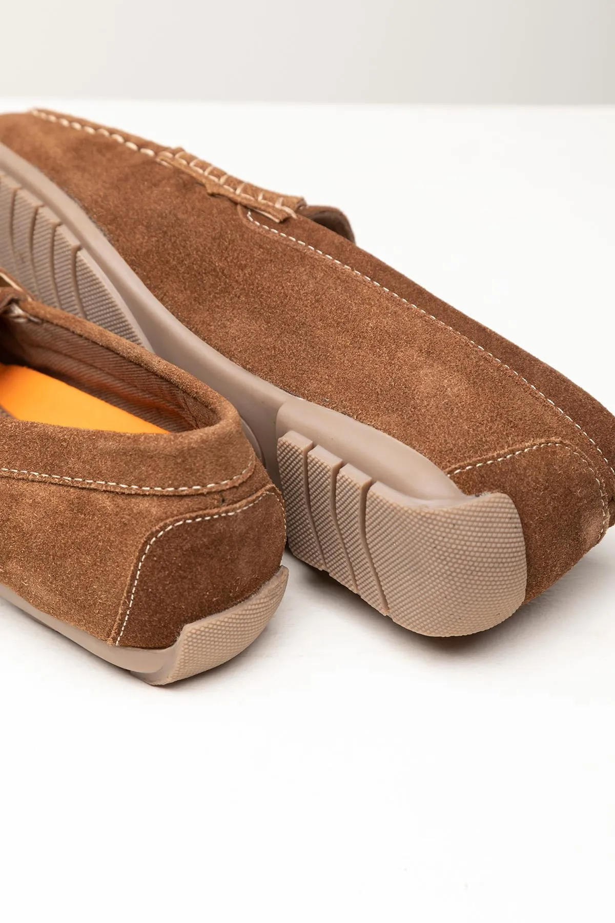 Ladies Suede Driving Loafers - Wrelton