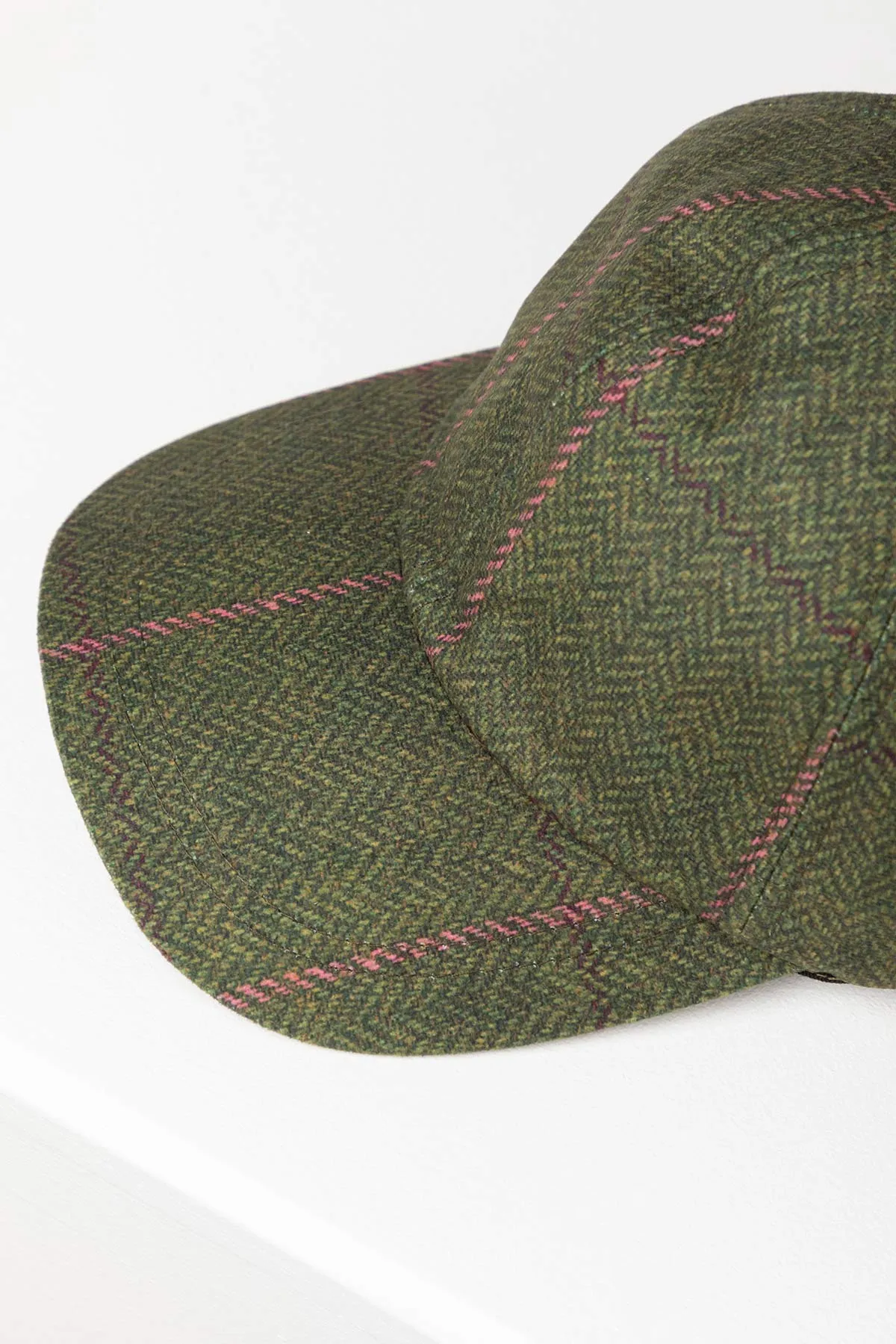 Ladies Tweed Print Baseball Cap - Danby