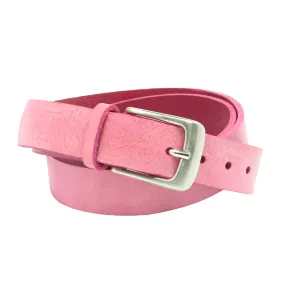 Ledergürtel 3 cm breit pink Rindsleder