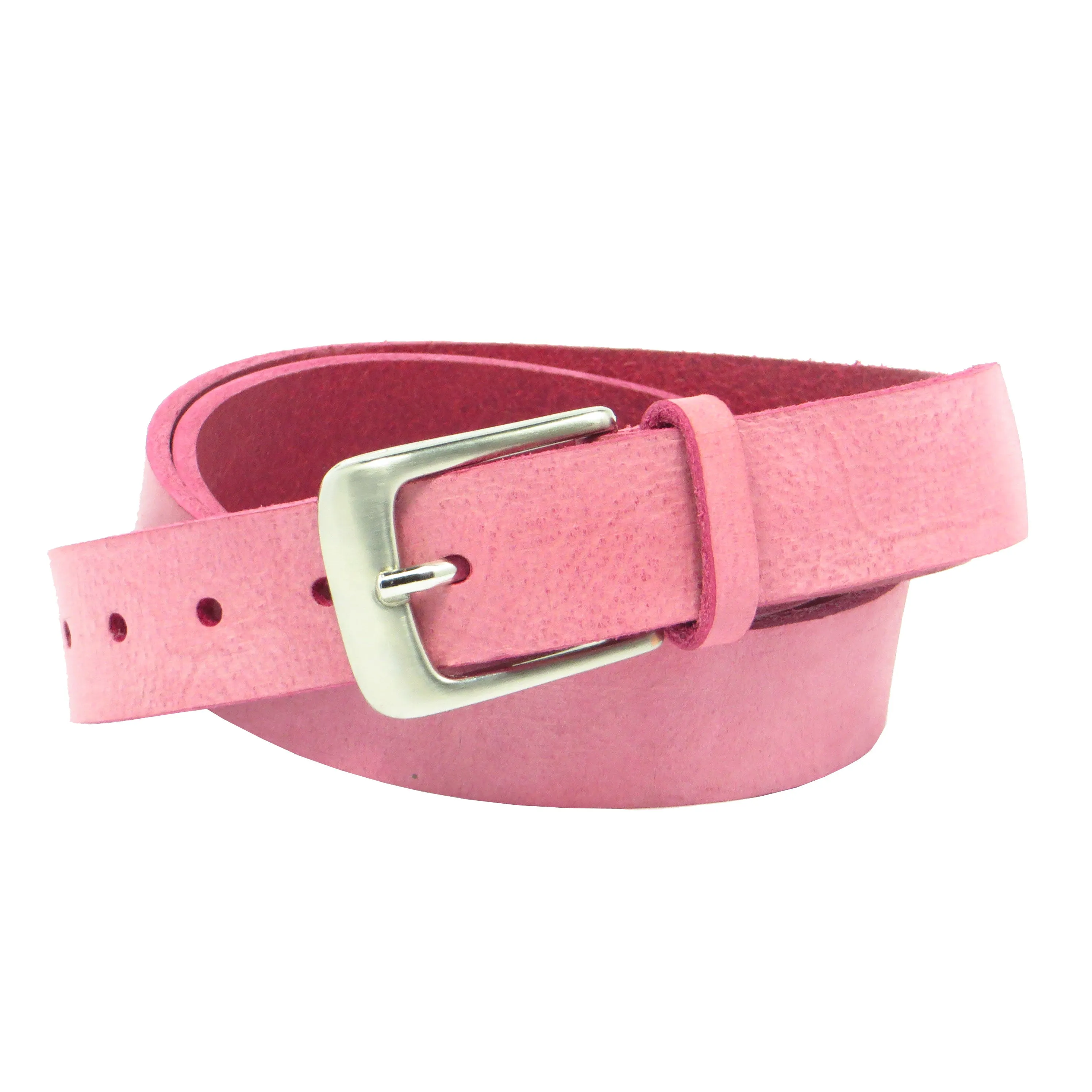 Ledergürtel 3 cm breit pink Rindsleder