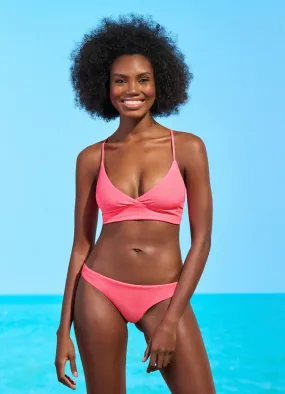 Maaji Coral Lava Criss Cross Long Line Triangle Bikini Top