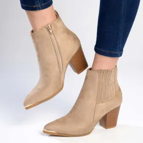 Madison Gusset Fiona Ankle Boot - Taupe