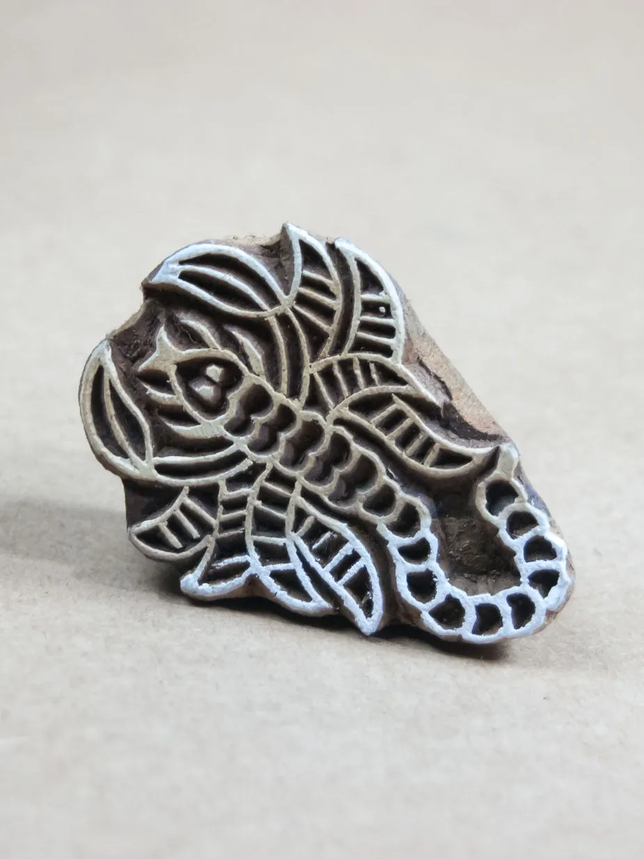 Medium Wooden Scorpion Block print stamp