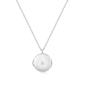 Mellonia | Pernambuco Necklace | White CZ | White Rhodium Plated 925 Silver