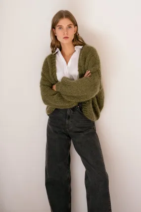 Mohair Bomber Cardigan