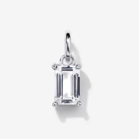 Moissanite Silver Charm