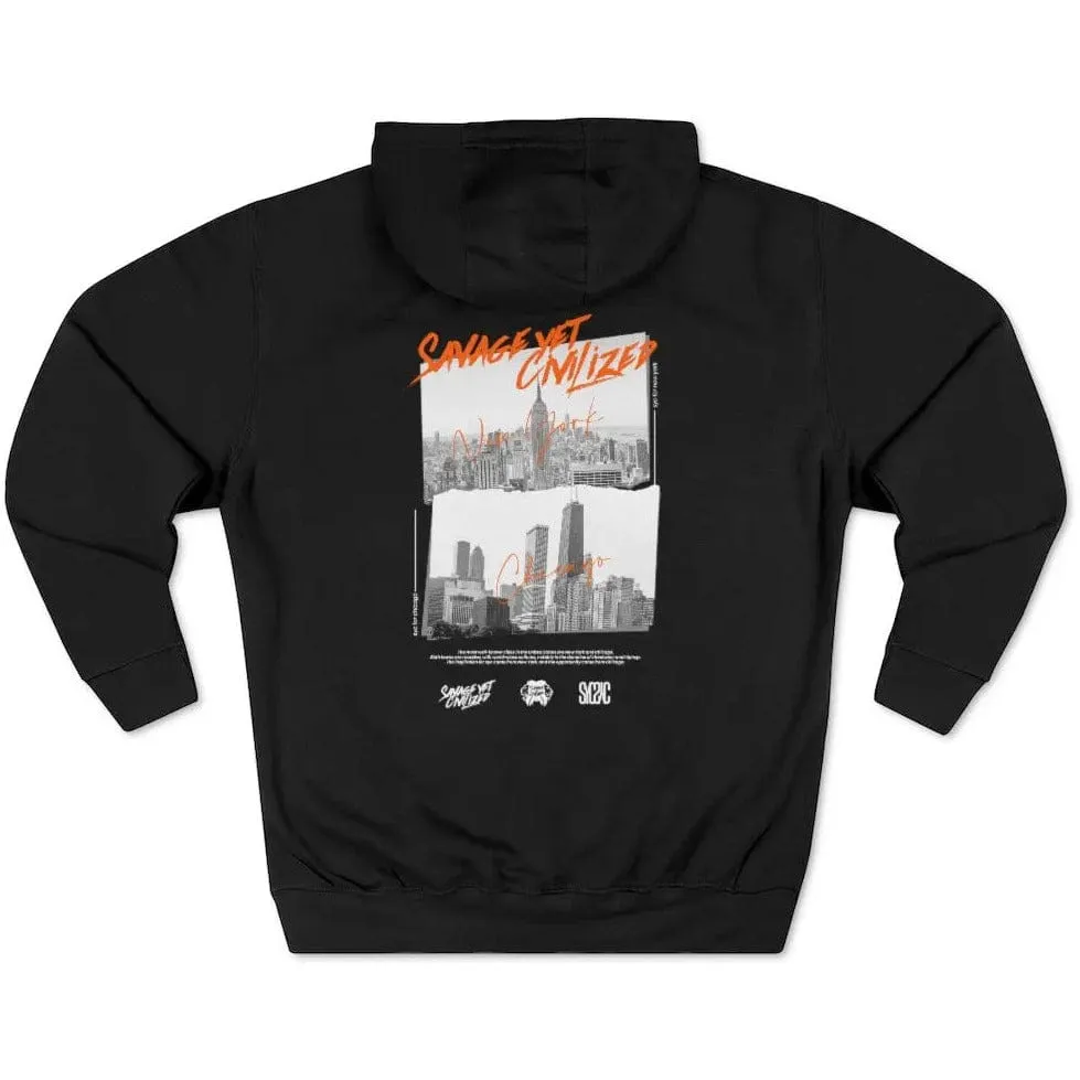 NY to Chi-  Premium Pullover Hoodie