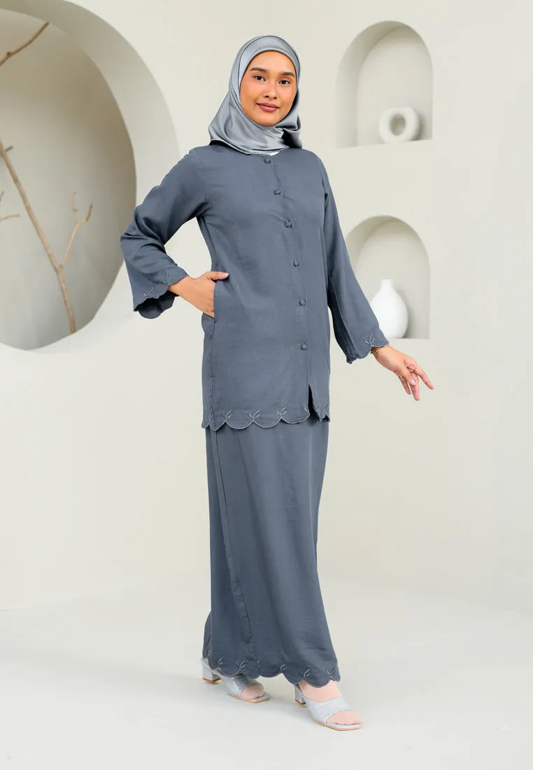 Nyaman Kurung (Dark Grey)