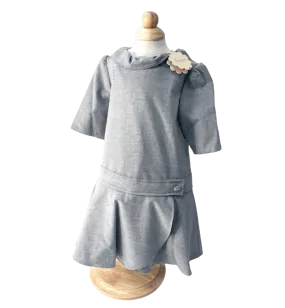 Patachou Grey Girls Drop Waist Dress BNWT 4 Years