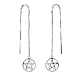 Pentagram Threader Earrings