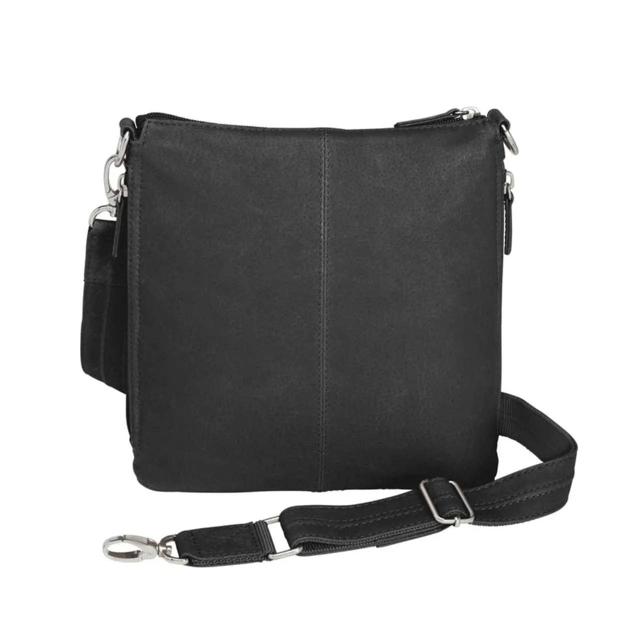 Perfect Leather Flat Sac Concealed Carry Crossbody Purse