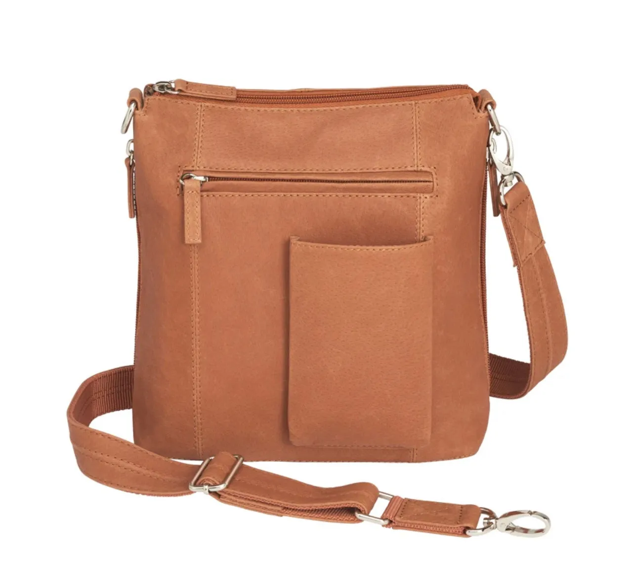 Perfect Leather Flat Sac Concealed Carry Crossbody Purse