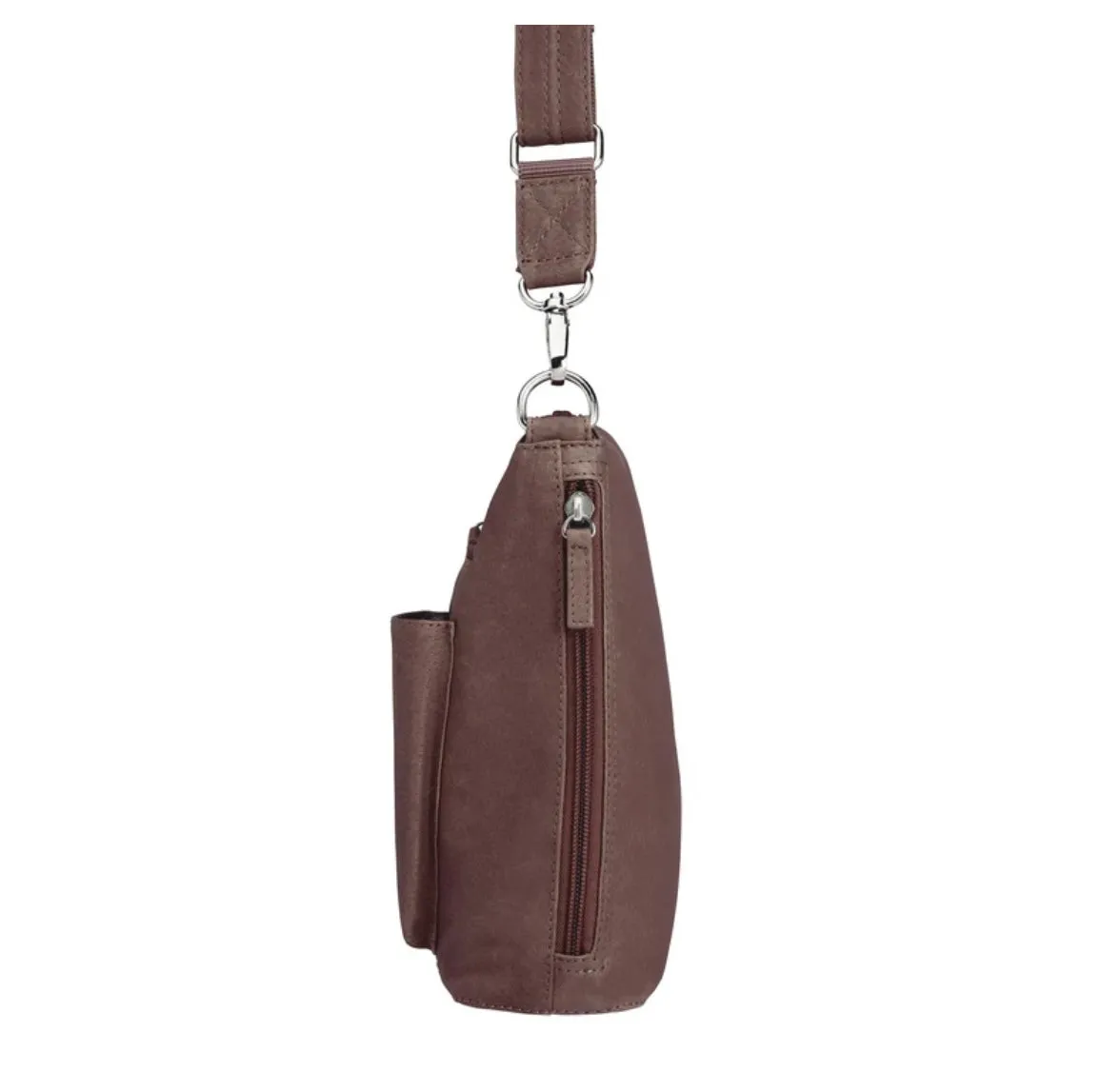 Perfect Leather Flat Sac Concealed Carry Crossbody Purse