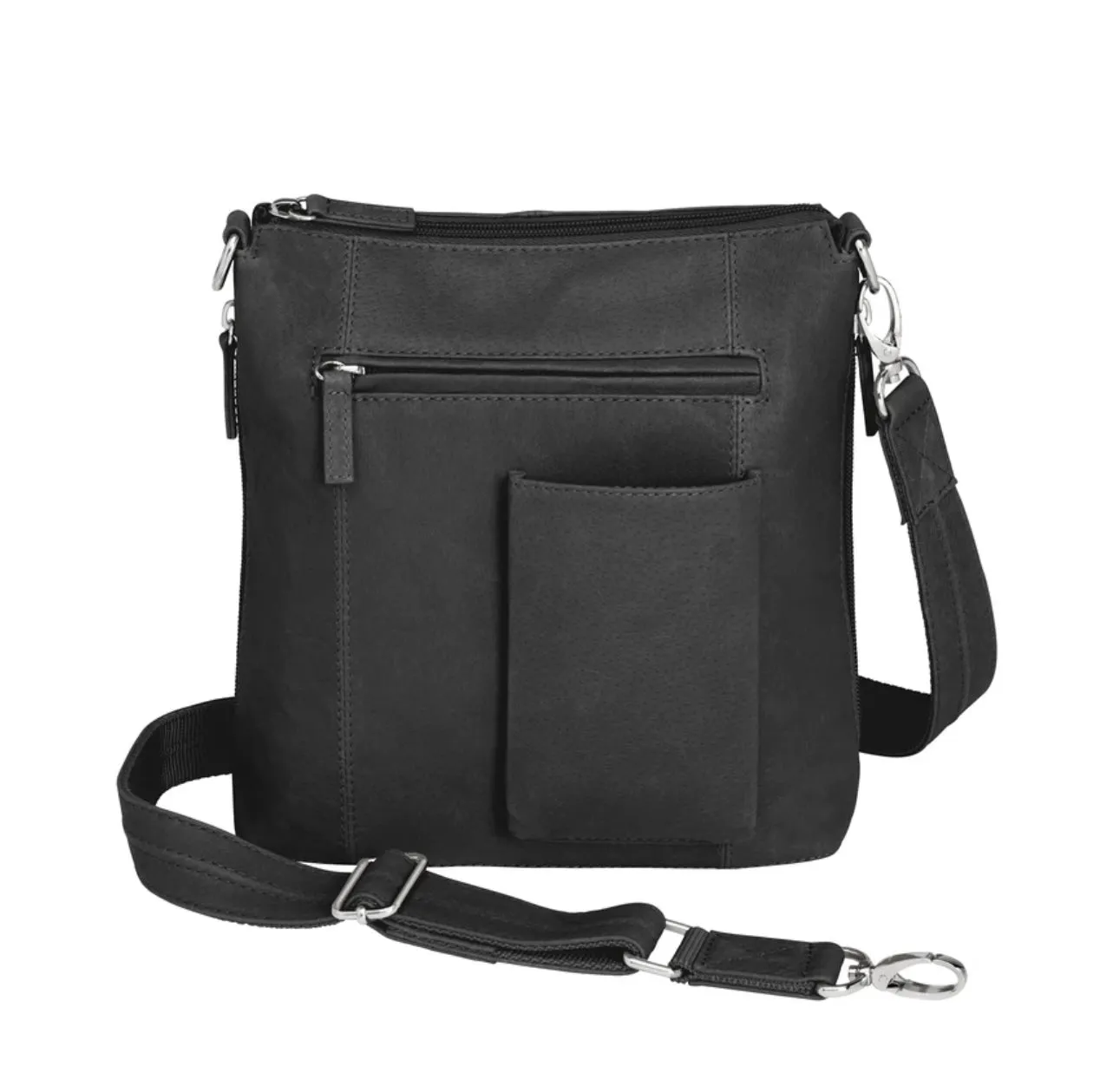 Perfect Leather Flat Sac Concealed Carry Crossbody Purse