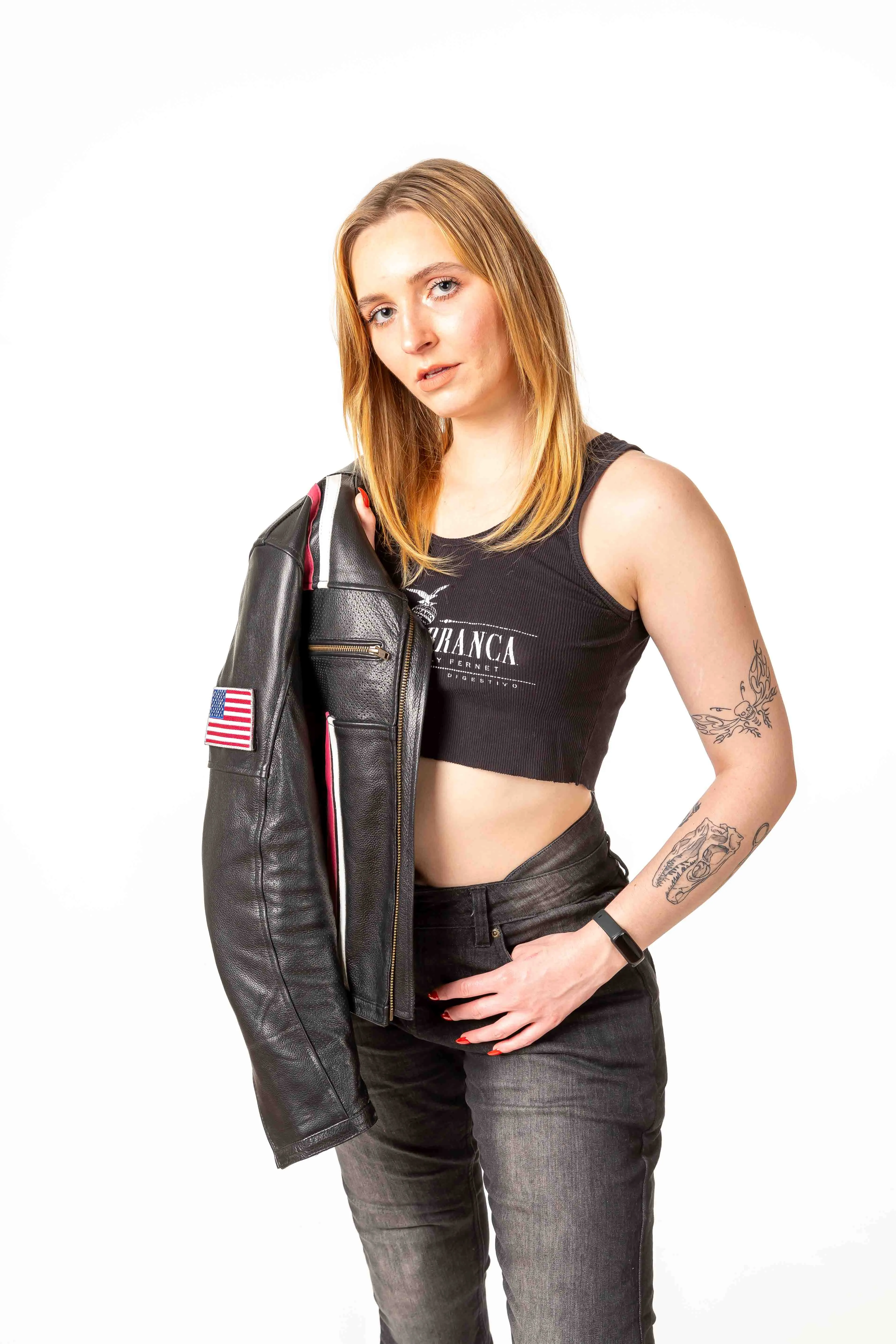 Petite Protective Motorcycle Jeans with Ruching for Women