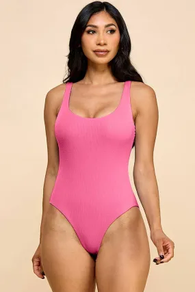 Pink Double Layer Tank Bodysuit