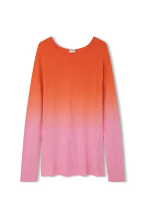 Pink Ombre Merino Blend Knit Top