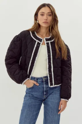 Preston Quilted Contrast Stitched Jacket