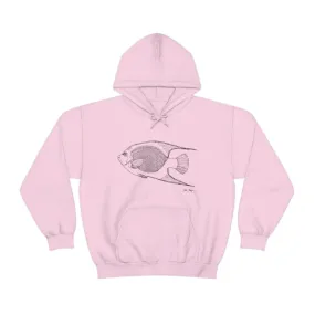 Queen Angelfish Drawing Warm Hoodie