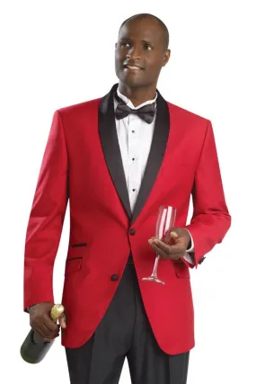 "Desire" Red 2-Button Shawl Tuxedo (2-Piece Set)