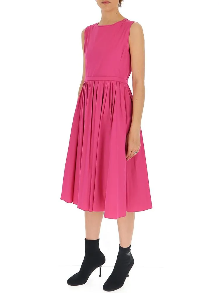 'S Max Mara Pleated Sleeveless Dress