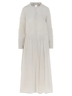 'S Max Mara Round Neck Pleated Dress