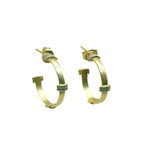 Santorini Enamel Banded Hoop Earrings