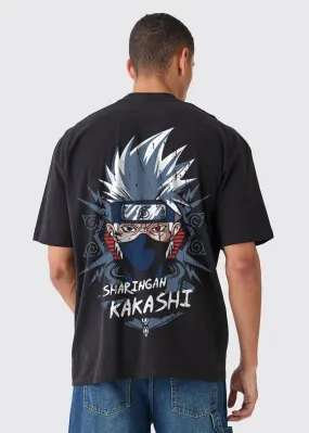 Sharingan Kakashi Men Oversized Printed T-Shirt